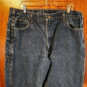 Men's 42x32 Carhartt B234 Relaxed Fit 5 Pocket Blue Denim Jeans